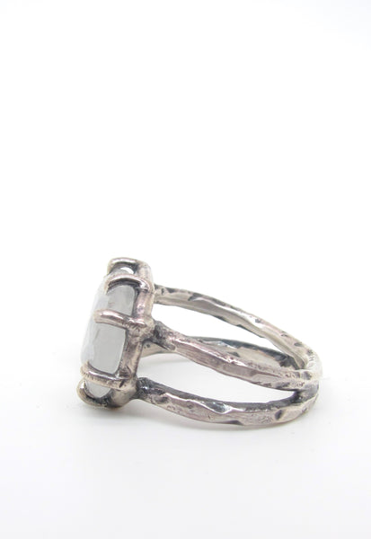 Rose cut Moonstone Ring