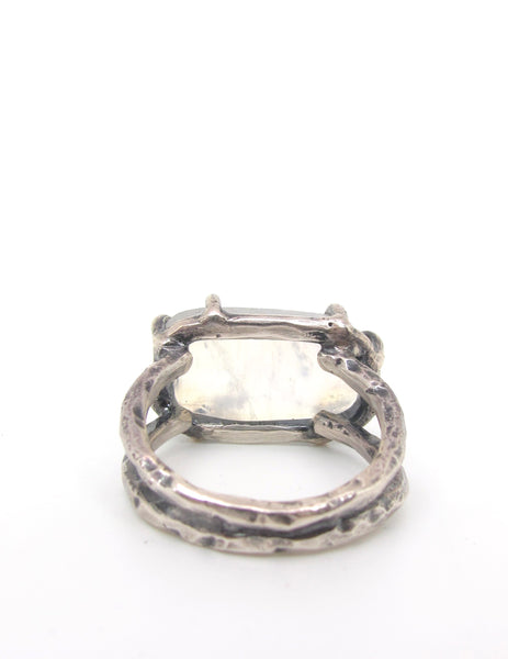 Rose cut Moonstone Ring