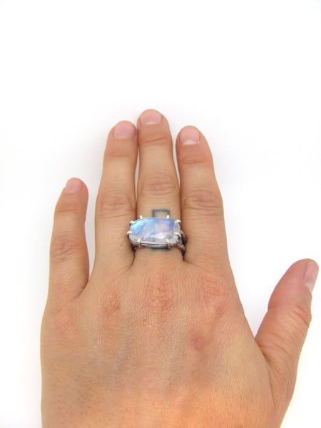 Rose cut Moonstone Ring