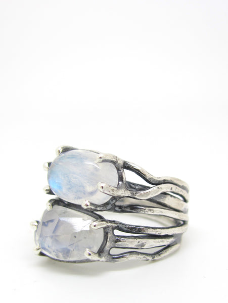 Double Moonstone Ring