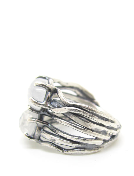 Double Moonstone Ring