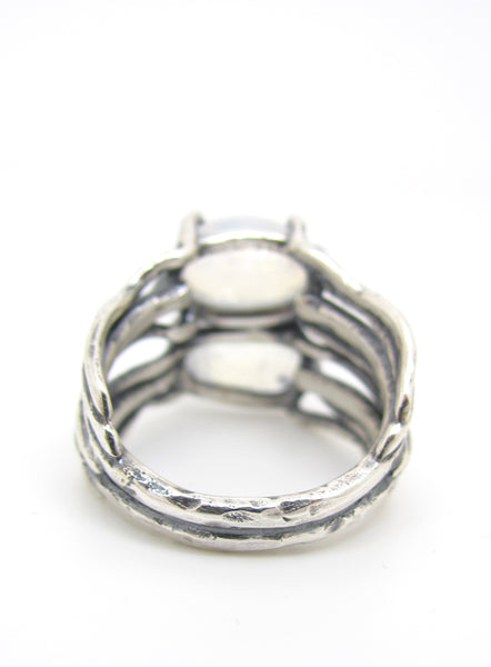 Double Moonstone Ring