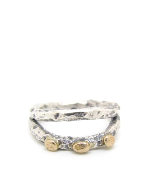Silver and Gold Double Ring