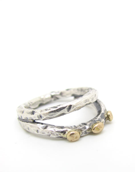 Silver and Gold Double Ring