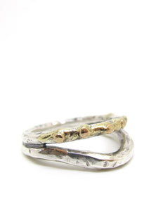 Silver and Gold Double Ring