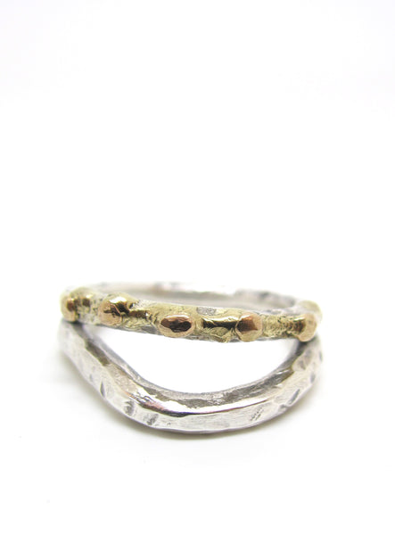 Silver and Gold Double Ring