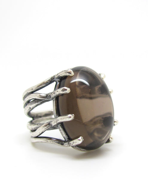Smokey Quartz Spell Ring