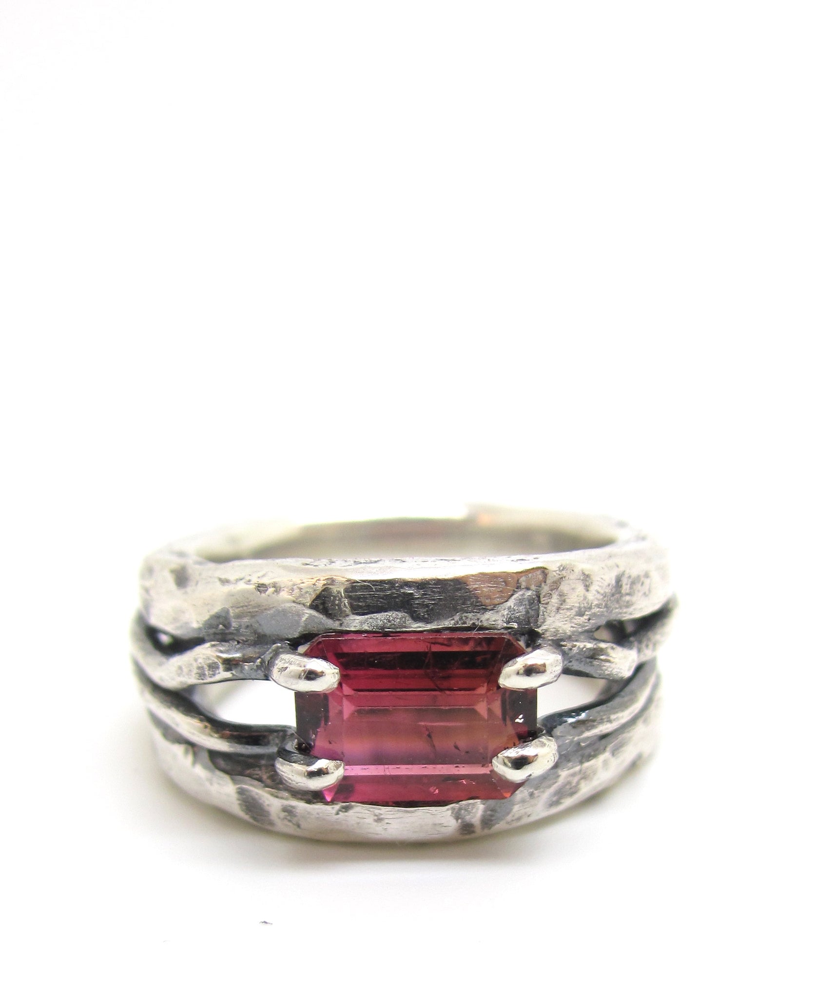 Embedded Pink Tourmaline Ring