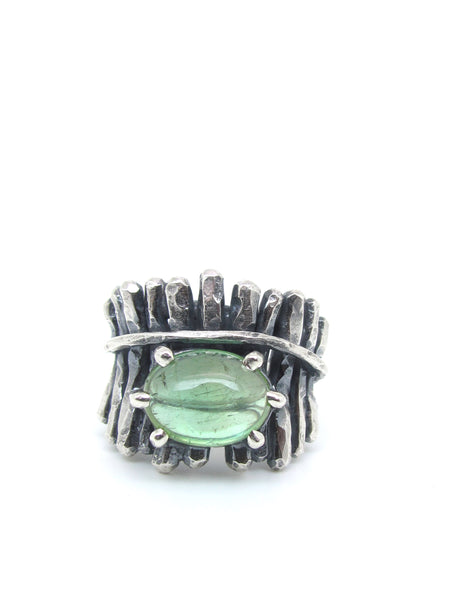 The Sequoia Ring with Green Tourmaline