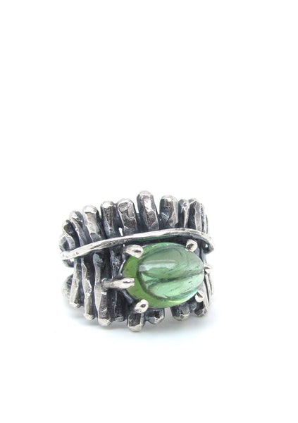 The Sequoia Ring with Green Tourmaline