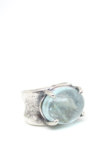 Icy Aquamarine Ring
