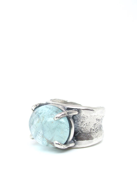 Icy Aquamarine Ring