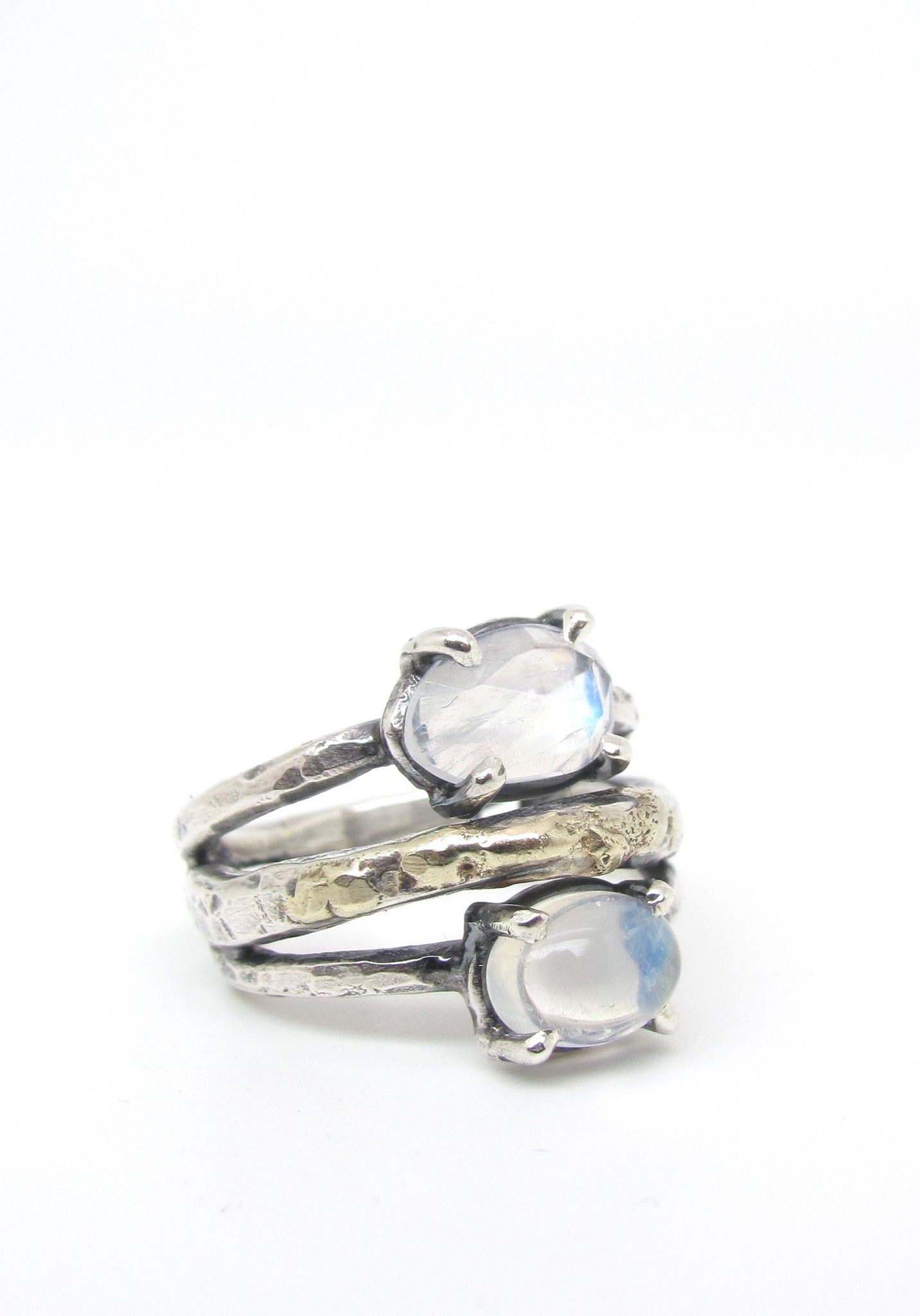 Layered Moonstone Ring