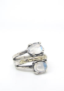 Layered Moonstone Ring