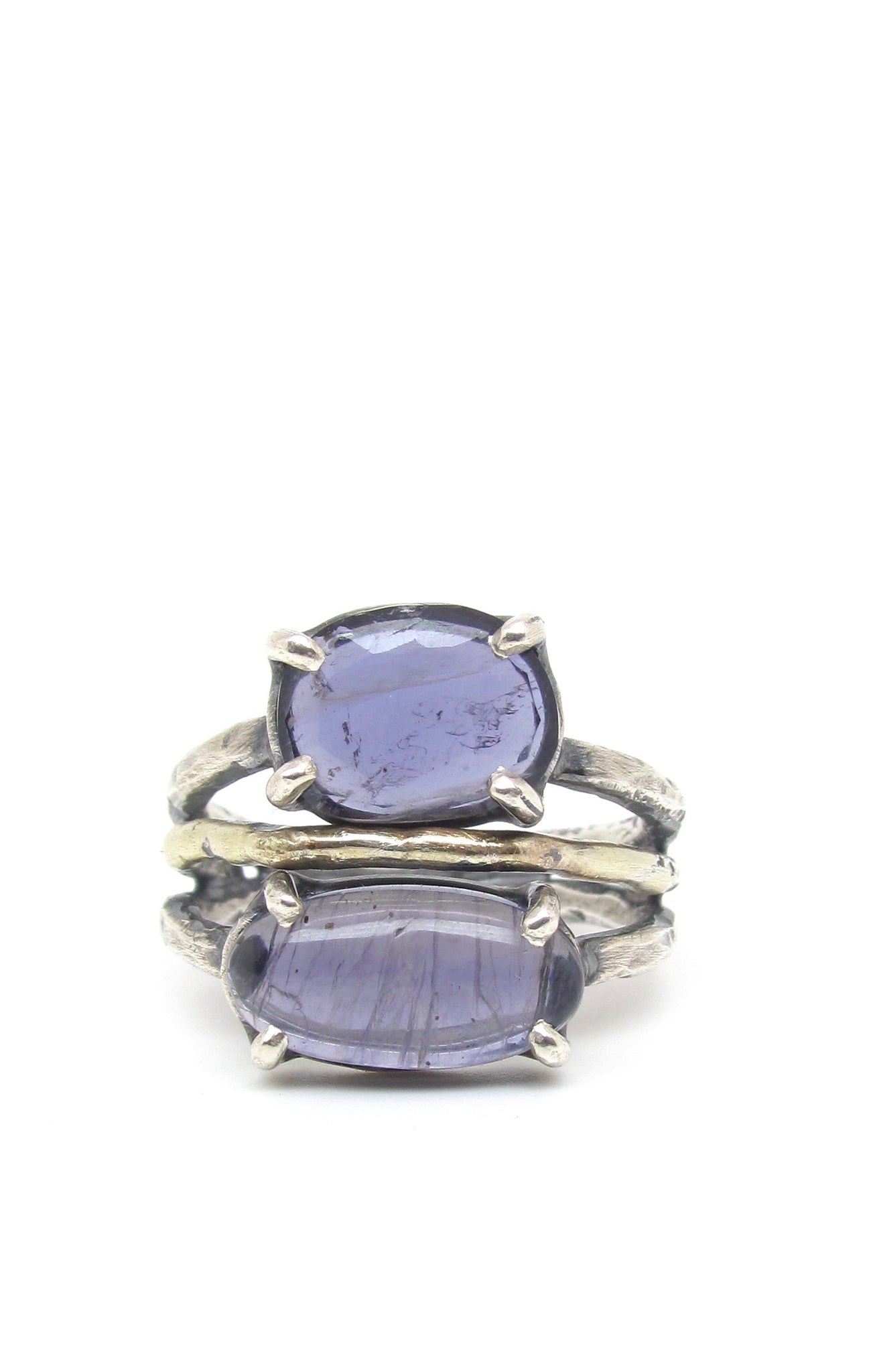 Double Iolite Ring