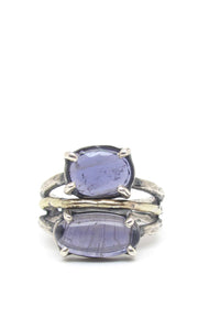 Double Iolite Ring