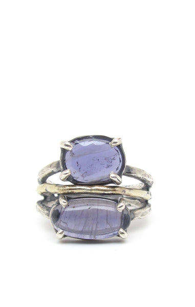 Double Iolite Ring