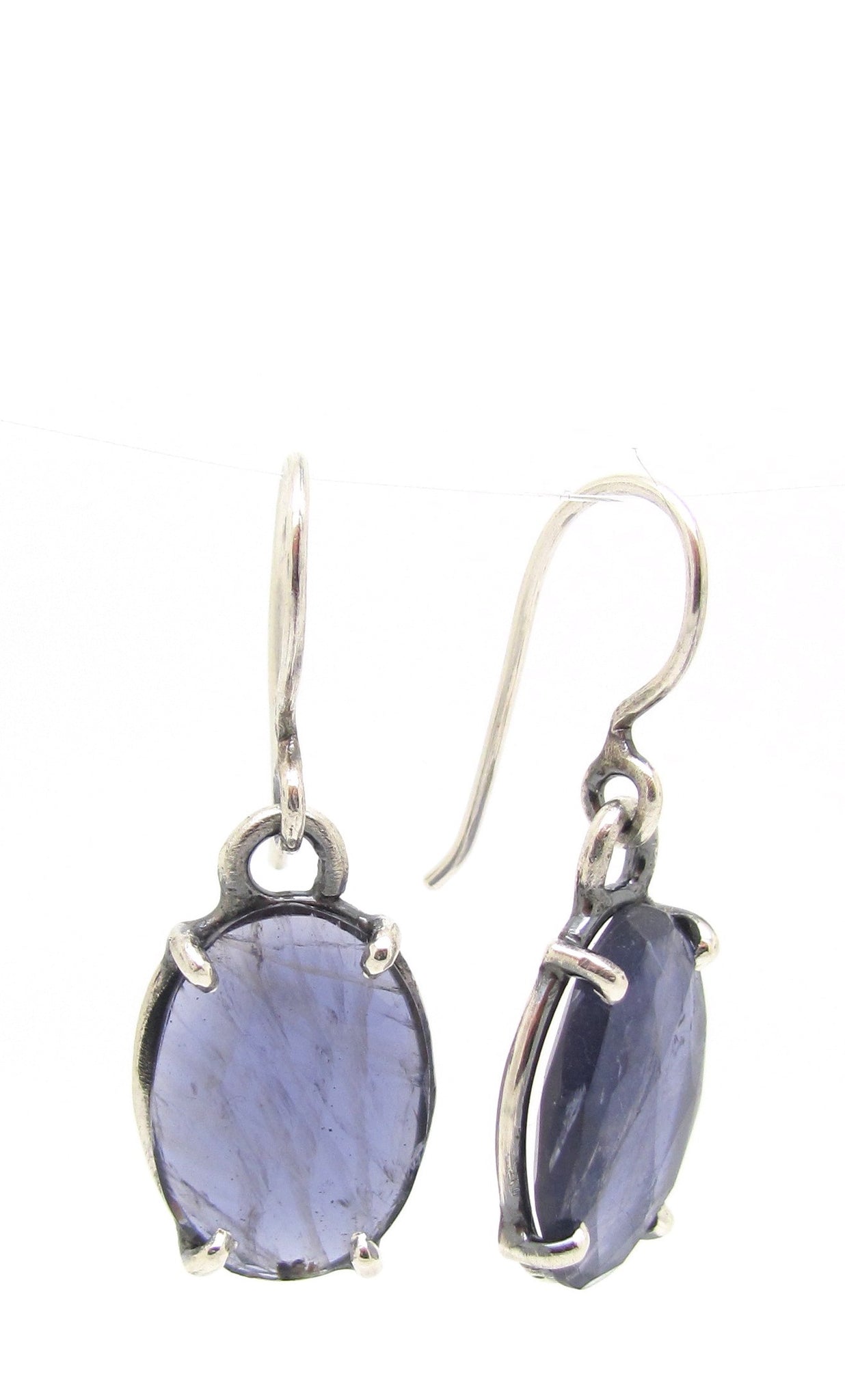 Rose Cut Iolite Earrings