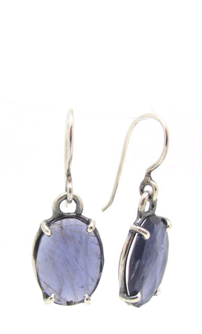 Rose Cut Iolite Earrings