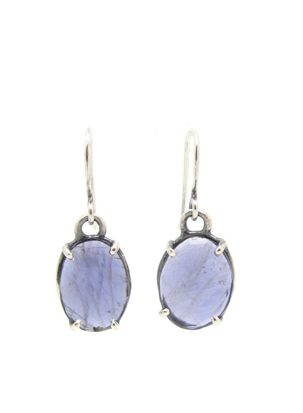 Rose Cut Iolite Earrings