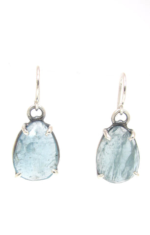 Rose Cute Teal Kyanite Earrings