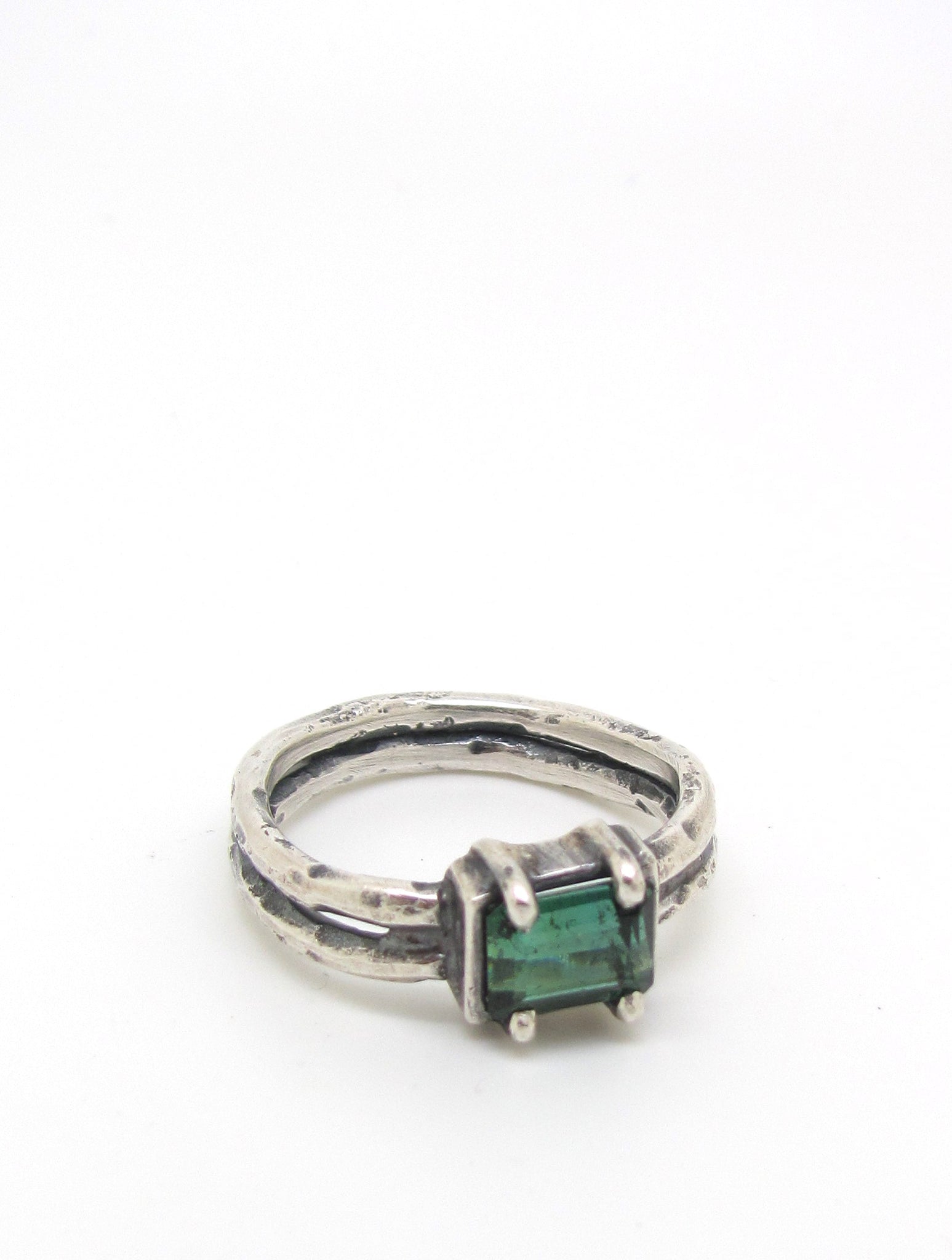 Teal Tourmaline Ring