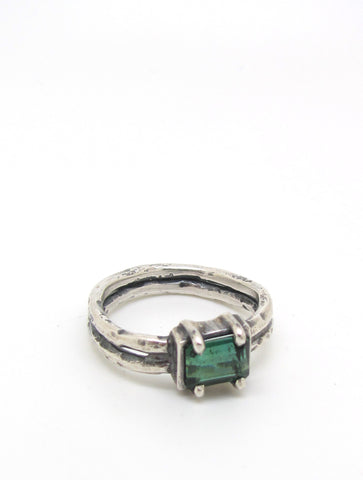 Teal Tourmaline Ring