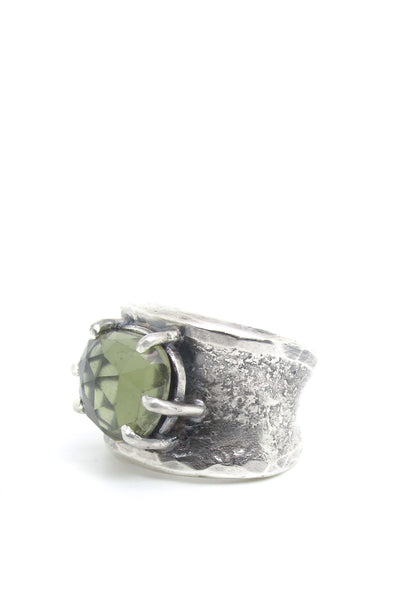 Olive Green Tourmaline Ring