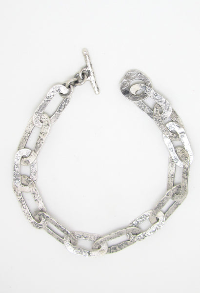Flattened Ovals Chain Bracelet