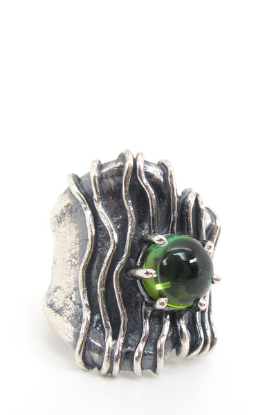 Tourmaline Sea Grass Ring