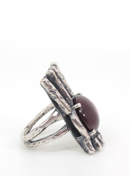 Purple Spinel Shield Ring