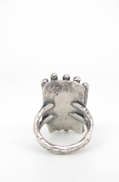 Purple Spinel Shield Ring