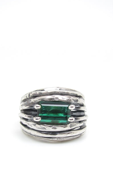 Teal Tourmaline Wrap Ring