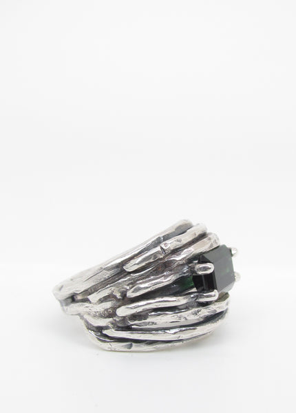 Teal Tourmaline Wrap Ring