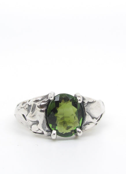 Deep Green Tourmaline Ring