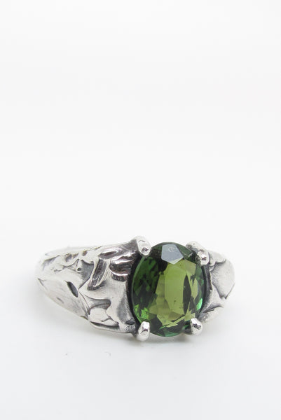 Deep Green Tourmaline Ring