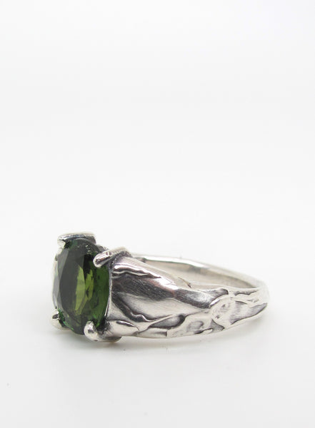Deep Green Tourmaline Ring
