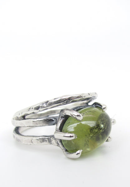 Chartreuse Tourmaline Ring