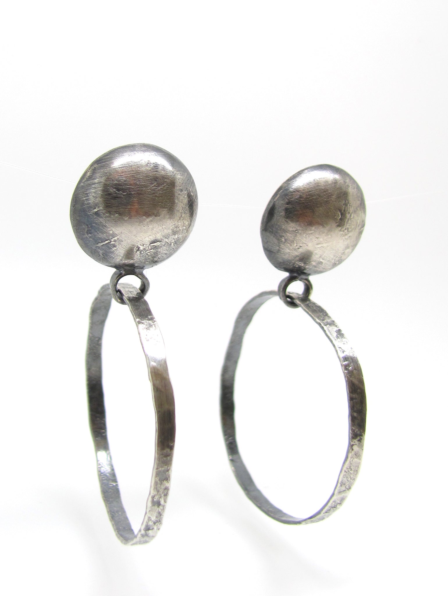 Button Stud Hoops