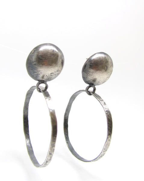 Button Stud Hoops