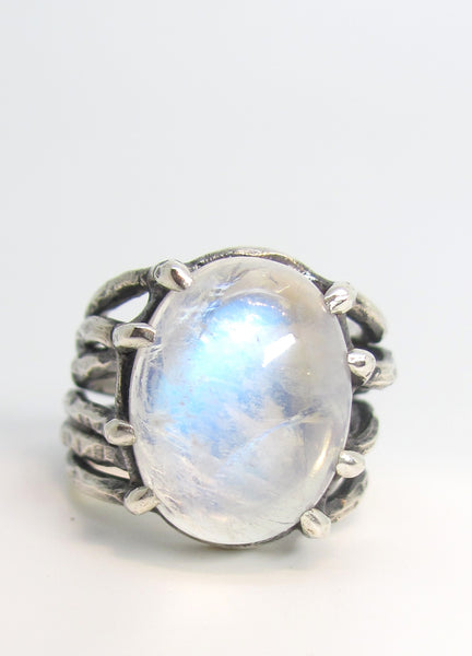 Growing Roots Moonstone Ring