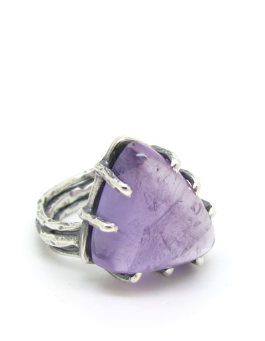Amethyst Triangle Ring