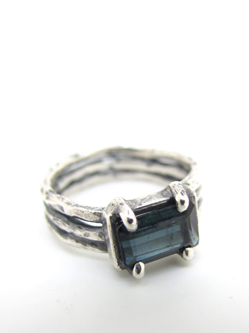 Navy Blue Tourmaline Ring