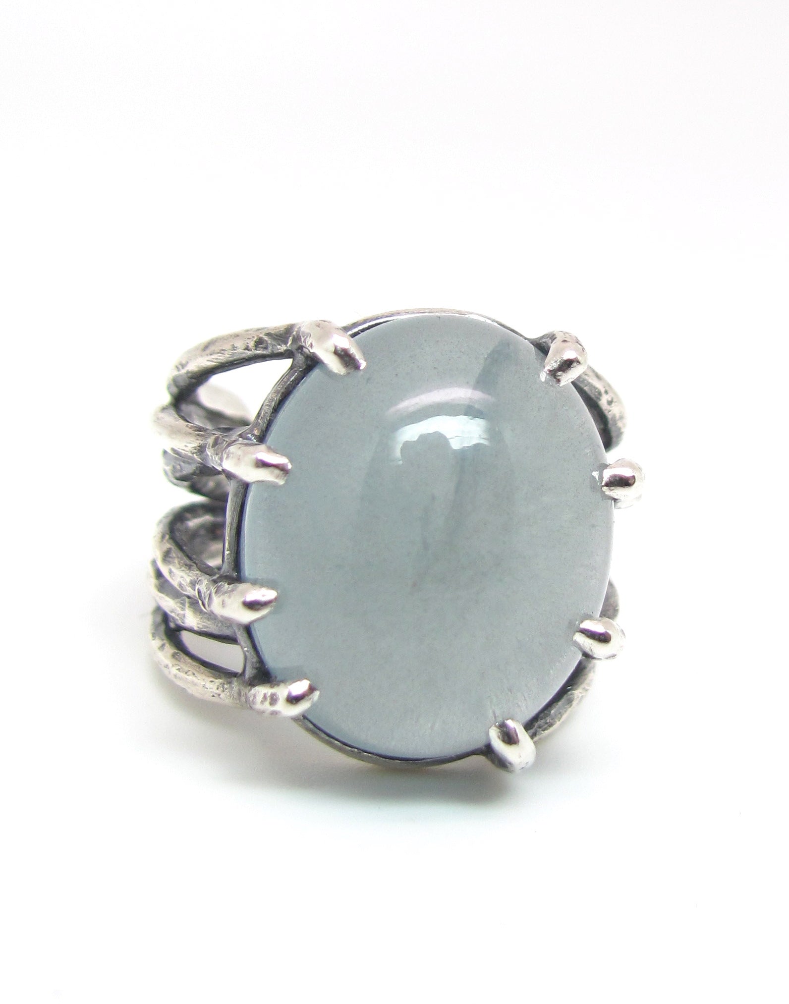 Foggy Skies Aquamarine Ring