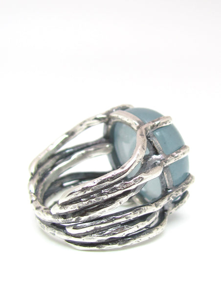 Foggy Skies Aquamarine Ring