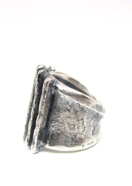Hammered Lines Ring