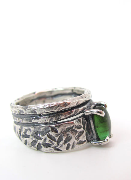 Chisel Marked Tourmaline Ring