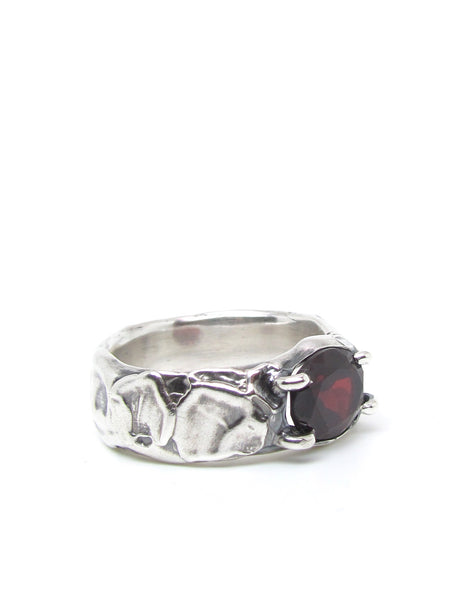 Embedded Garnet Ring