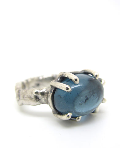 London Blue Topaz on Melted Band