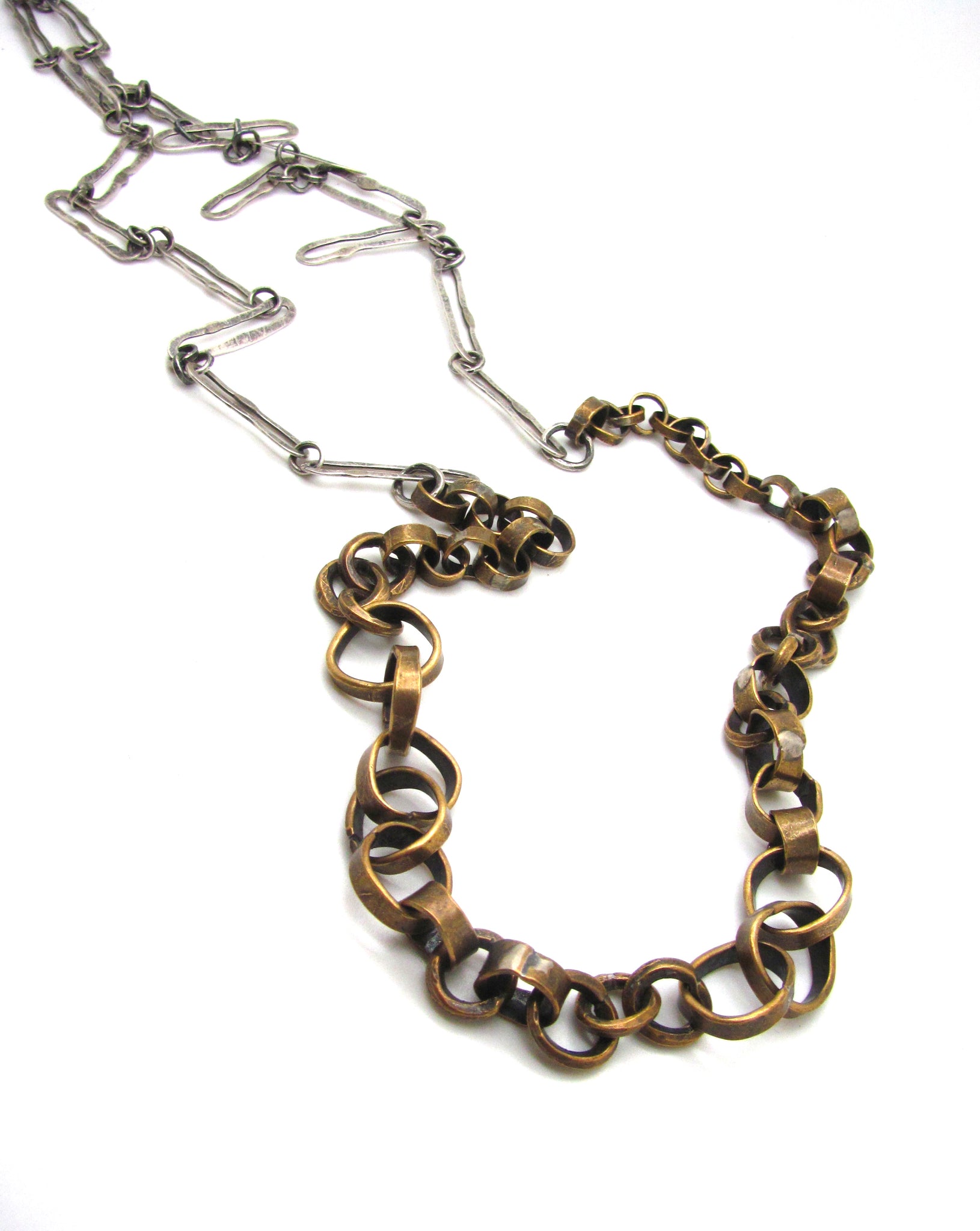 Round and Long Mixed Metals Chain